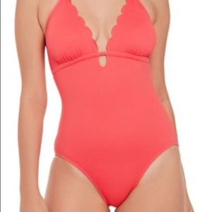 Time and Tru Coral One Piece Swimsuit